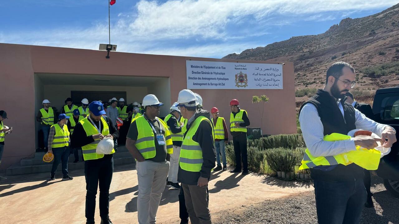 Visite chantier de construction du barrage Aït Ziat